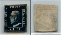 20346 ANTICHI STATI - SICILIA - 1859 - 10 Grana (12) - Riparato In Alto (900) - Andere & Zonder Classificatie