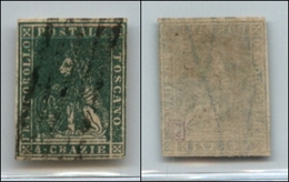 20394 ANTICHI STATI - TOSCANA - 1857 - 4 Crazie Verde (14) Usato (275) - Andere & Zonder Classificatie