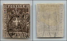 20411 ANTICHI STATI - TOSCANA - GOVERNO PROVVISORIO - 1860 - 10 Cent Bruno (19) Usato (100) - Andere & Zonder Classificatie