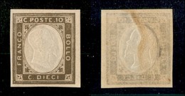 20443 REGNO D'ITALIA - VITTORIO EMANUELE II - 1861 - Non Emessi - 10 Cent (2) - Gomma Integra (60) - Sonstige & Ohne Zuordnung