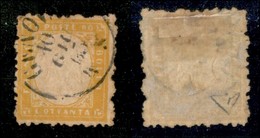 20488 REGNO D'ITALIA - VITTORIO EMANUELE II - 1862 - 80 Cent (4) Usato A Genova Il 10.6.63 - Piccolo Invisibile Strappo  - Andere & Zonder Classificatie