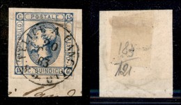 20521 REGNO D'ITALIA - VITTORIO EMANUELE II - S. Felice A Cancello (P.ti 7) - 15 Cent (13) Su Frammento - Difettoso In A - Andere & Zonder Classificatie