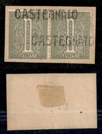 20544 REGNO D'ITALIA - VITTORIO EMANUELE II - Castegnato – Coppia Del 1 Cent (14) Su Frammento - Autres & Non Classés