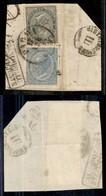 20559 REGNO D'ITALIA - VITTORIO EMANUELE II - De La Rue – 5 Cent (16) + 15 Cent (18) Su Frammento Da Parma Con Segni Di  - Autres & Non Classés