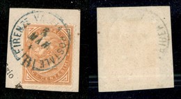 20562 REGNO D'ITALIA - VITTORIO EMANUELE II - Firenze Vaglia Postale B (in Verde) – 10 Cent (17) Su Frammento - Andere & Zonder Classificatie