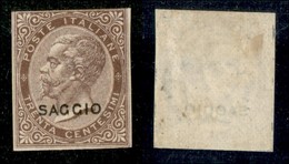 20575 REGNO D'ITALIA - VITTORIO EMANUELE II - 1863 – Saggio – 30 Cent De La Rue (L19) Non Dentellato – Nuovo Con Gomma – - Autres & Non Classés