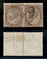 20576 REGNO D'ITALIA - VITTORIO EMANUELE II - 1863 – Coppia Del 30 Cent De La Rue (L19) Col Numerale A Punti (137) - Andere & Zonder Classificatie