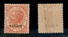 20589 REGNO D'ITALIA - VITTORIO EMANUELE II - 1863 – Saggio – 2 Lire De La Rue (L22) – Gomma Originale (240) - Autres & Non Classés