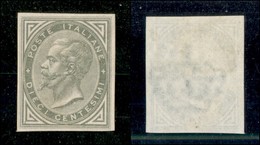 20593 REGNO D'ITALIA - VITTORIO EMANUELE II - 1863 – Prove – 10 Cent Oliva (Bolaffi P12a) – Gomma Originale - Autres & Non Classés