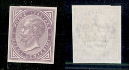 20595 REGNO D'ITALIA - VITTORIO EMANUELE II - 1863 – Prove – 10 Cent Lilla (Bolaffi P12e) – Gomma Originale - Andere & Zonder Classificatie