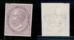 20595 REGNO D'ITALIA - VITTORIO EMANUELE II - 1863 – Prove – 10 Cent Lilla (Bolaffi P12e) – Gomma Originale - Autres & Non Classés