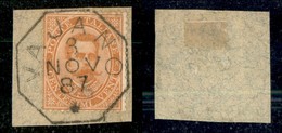 20687 REGNO D'ITALIA - UMBERTO I - Vajano (P.ti 7) - 20 Cent Umberto (39) Su Frammento - Andere & Zonder Classificatie