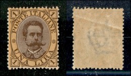 20711 REGNO D'ITALIA - UMBERTO I - 1889 – 1 Lira Umberto (48) – Gomma Originale (praticamente Integra) – Molto Ben Centr - Other & Unclassified