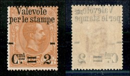 20724 REGNO D'ITALIA - UMBERTO I - 1890 – 2 Cent Su 1,25 Lire (54) – Gomma Integra (140) - Andere & Zonder Classificatie