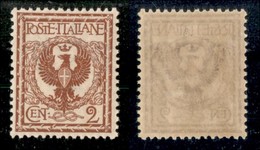 20772 REGNO D'ITALIA - VITTORIO EMANUELE III - 1901 – 2 Cent Floreale (69) – Gomma Integra – Ottimamente Centrato (35) - Andere & Zonder Classificatie