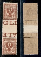 20773 REGNO D'ITALIA - VITTORIO EMANUELE III - 1901 – 2 Cent Floreale (69) – Coppia Verticale Con Interspazio Al Cento – - Andere & Zonder Classificatie