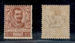 20780 REGNO D'ITALIA - VITTORIO EMANUELE III - 1901 – 10 Cent Floreale (71) – Bello (220) - Andere & Zonder Classificatie