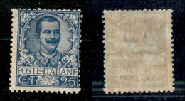 20782 REGNO D'ITALIA - VITTORIO EMANUELE III - 1901 – 25 Cent Floreale (73) – Gomma Originale (450) - Andere & Zonder Classificatie