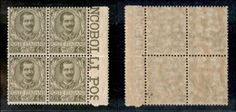 20787 REGNO D'ITALIA - VITTORIO EMANUELE III - 1901 – 45 Cent Floreale (75) – Quartina Bordo Foglio – Gomma Integra (250 - Andere & Zonder Classificatie