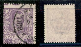 20790 REGNO D'ITALIA - VITTORIO EMANUELE III - 1901 – 50 Cent Floreale (76) Usato – Dentellatura Spostata Sulle Scritte  - Andere & Zonder Classificatie