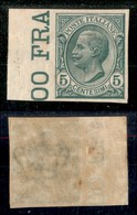 20814 REGNO D'ITALIA - VITTORIO EMANUELE III - 1906 - 5 Cent Leoni (81e) Bordo Foglio - Non Dentellato - Gomma Integra ( - Andere & Zonder Classificatie