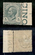 20821 REGNO D'ITALIA - VITTORIO EMANUELE III - 1906 - 5 Cent Leoni (81r) Senza Ovali - Gomma Originale (50) - Andere & Zonder Classificatie