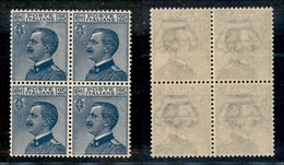 20852 REGNO D'ITALIA - VITTORIO EMANUELE III - 1908 - 25 Cent Michetti (83) In Quartina - Gomma Integra - Ottimamente Ce - Autres & Non Classés