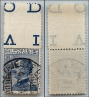 20856 REGNO D'ITALIA - VITTORIO EMANUELE III - 1908 - 25 Cent Michetti (83) Usato Con Intero Interspazio Di Gruppo Unito - Autres & Non Classés