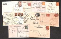 21153 REGNO D'ITALIA - REGNO D'ITALIA - 1880/1943 – Interessante Insieme Di 8 Cartoline + 2 Bustine Con Diversi Annulli  - Andere & Zonder Classificatie