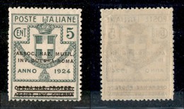 21274 REGNO D'ITALIA - PARASTATALI - 1924 – 5 Cent Invalidi Di Guerra (70) – Nuovo Con Gomma - Andere & Zonder Classificatie