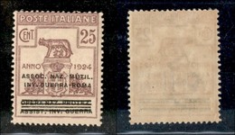 21276 REGNO D'ITALIA - PARASTATALI - 1924 – 25 Cent Invalidi Di Guerra (72) – Gomma Integra - Andere & Zonder Classificatie