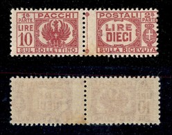 21304 REGNO D'ITALIA - LUOGOTENENZA - 1946 – 10 Lire Pacchi Postali (64) – Gomma Integra – Leggera Macchia D'umido In Ba - Autres & Non Classés