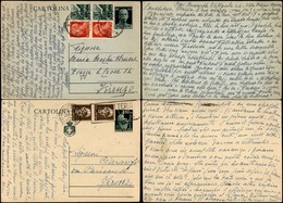 21306 REGNO D'ITALIA - LUOGOTENENZA - 1946 – Due Cartoline Postali (113A+126A) Con Complementari Da Pisa (27.4) E Napoli - Autres & Non Classés