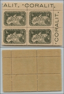 21312 REGNO D'ITALIA - CORALIT - 1945 – 28 Lire (9) – Quartina Angolo Di Foglio – Gomma Integra (240) - Autres & Non Classés