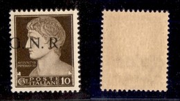 21321 REPUBBLICA SOCIALE - GNR BRESCIA - 1943 - 10 Cent (471/fd) Con Soprastampa A Sinistra - Gomma Integra - Other & Unclassified