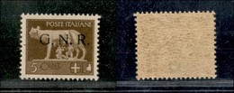 21327 REPUBBLICA SOCIALE - GNR BRESCIA - 1943 - 5 Cent (470/Ipb) - Punto Grosso Dopo N - Gomma Integra (160) - Sonstige & Ohne Zuordnung