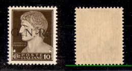 21334 REPUBBLICA SOCIALE - GNR BRESCIA - 1943 - 10 Cent (471/Ipd) Con Punto Piccolo Basso Dopo N - Gomma Integra (120) - Other & Unclassified