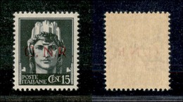 21347 REPUBBLICA SOCIALE - GNR BRESCIA - 1943 - 15 Cent (472/Il) Con R Accostato A N - Gomma Integra (150) - Autres & Non Classés