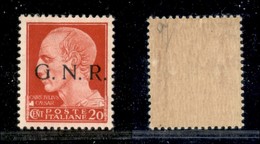 21353 REPUBBLICA SOCIALE - GNR BRESCIA - 1943 - 20 Cent (473/I) - Gomma Integra (22.5) - Altri & Non Classificati