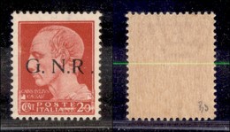 21359 REPUBBLICA SOCIALE - GNR BRESCIA - 1943 - 20 Cent (473/Il) Con R Accostato A N - Gomma Integra (225) - Autres & Non Classés