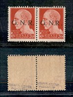 21360 REPUBBLICA SOCIALE - GNR BRESCIA - 1943 - Coppia Del 20 Cent (473/I+473/Il) - R Accostato Nel Pezzo Di Destra - Go - Autres & Non Classés