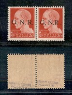 21360 REPUBBLICA SOCIALE - GNR BRESCIA - 1943 - Coppia Del 20 Cent (473/I+473/Il) - R Accostato Nel Pezzo Di Destra - Go - Other & Unclassified