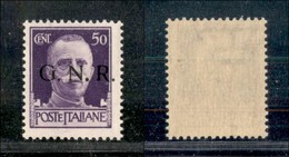 21396 REPUBBLICA SOCIALE - GNR BRESCIA - 1943 - 50 Cent (477/Ipb) - N Punto Grosso - Gomma Integra (160) - Andere & Zonder Classificatie