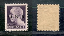 21406 REPUBBLICA SOCIALE - GNR BRESCIA - 1943 - 1 Lira (479/Ip) Senza Punto Dopo R - Gomma Integra (800) - Andere & Zonder Classificatie