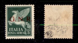 21423 REPUBBLICA SOCIALE - GNR BRESCIA - 1943 – 5 Lire (123/I – Aerea) – Fiecchi + Chiavarello (350) - Sonstige & Ohne Zuordnung