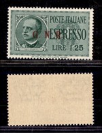 21424 REPUBBLICA SOCIALE - GNR BRESCIA - 1943 – 1,25 Lire (19/IIIi – Espressi) Con Punto Piccolo Basso Dopo N – Gomma In - Autres & Non Classés