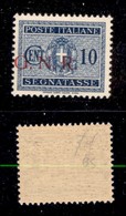 21426 REPUBBLICA SOCIALE - GNR BRESCIA - 1943 – 10 Cent (48/Iba – Segnatasse) Con Soprastampa A Sinistra – Gomma Integra - Sonstige & Ohne Zuordnung