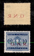 21427 REPUBBLICA SOCIALE - GNR BRESCIA - 1943 – 10 Cent (48/If – Segnatasse) Con Decalco – Gomma Integra (90) - Sonstige & Ohne Zuordnung