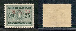 21431 REPUBBLICA SOCIALE - GNR BRESCIA - 1943 – 25 Cent (50/Ia – Segnatasse) Con Soprastampa Capovolta (300) - Autres & Non Classés