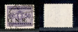 21436 REPUBBLICA SOCIALE - GNR BRESCIA - 1943 – 50 Cent (53/I – Segnatasse) – Cert. AG (300) - Sonstige & Ohne Zuordnung